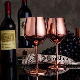 Verres à vin à pied en acier inoxydable, gobelets incassables de 18 OZ, verres élégants pour le Champagne et les Cocktails, 240130