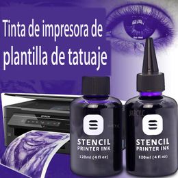 Plantillas 1/2 botellas 4 oz Tatuaje de tatuaje Tatuaje Papel de rastreo de tinta para tatuaje de tatuaje de impresora de tinta suplie para tatuaje de arte del cuerpo