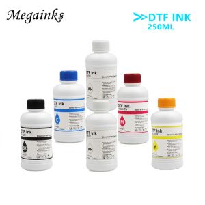 Pochoirs 6pcs * 250 ml kit d'encre dtf pour un film de transfert direct pour le film pour animaux de compagnie DTF Ink All Desktop Large Format DTF Imprimante 1BK 1C 1M 1Y 2WH