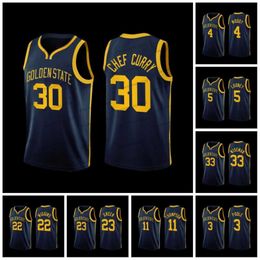 Stephen Curry 2022-23 Statement Edition Basketball Jersey Ky Thompson Andrew Wiggins Draymond Green James Wiseman Moses Moody Kevon Looney Mens Dames Jeugd