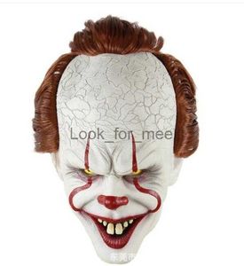 Stephen King's It Mask Pennywise Horror Clown Joker Mask Clown Latex Mask Halloween Cosplay Costume Props HKD230810