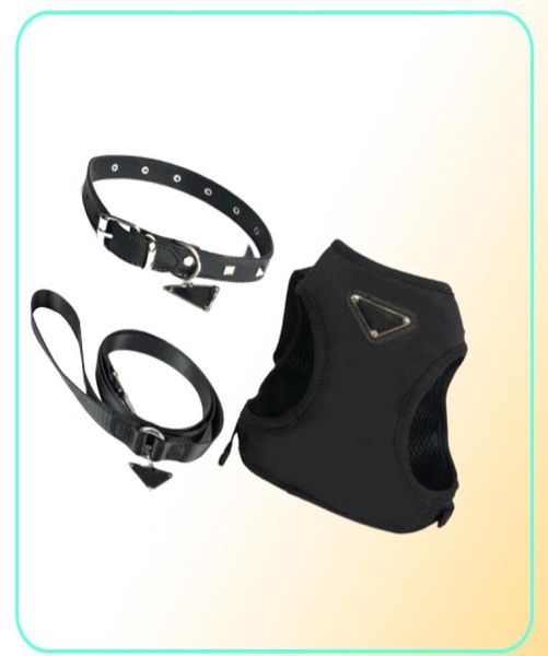 Stepin Designer Dog Harness and Lashes Set Brand Leather en cuir Pet Collar Lash avec sac à main