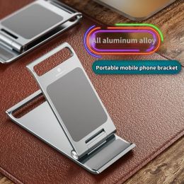 Soporte de teléfono ajustable de engranaje sin paso aleación de aluminmu de aluminmu ligero para tableta móvil bajo 13 pulgadas antiskid fuerte
