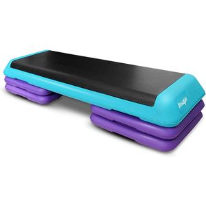 Steppers Yes4All Plateforme de marche aérobique réglable 40 po x 16 avec 4 contremarches Sarcelle Noir et Violet 231007