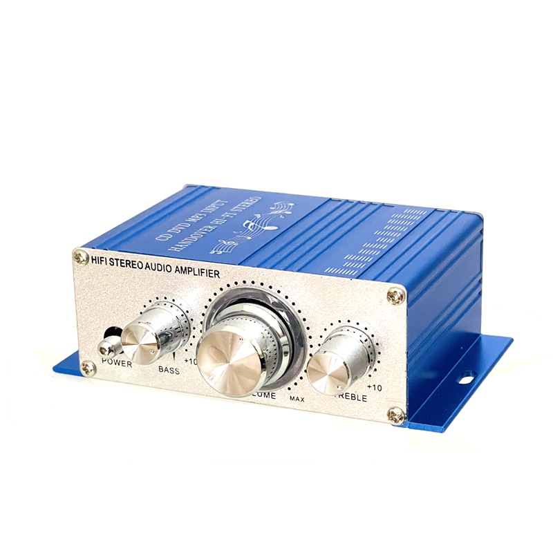 Amplificador estéreo Hi-Fi 12V Mini amplificador de potencia para coche amplificador de Audio estéreo CD DVD entrada MP3 para motocicleta barco Audio en casa