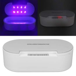 Caja de limpieza UV de esterilizador 360 grados Aromaterapia de transmisión de voz rápida Caja ultravioleta automática para herramientas de arte de uñas Caja de desinfectio