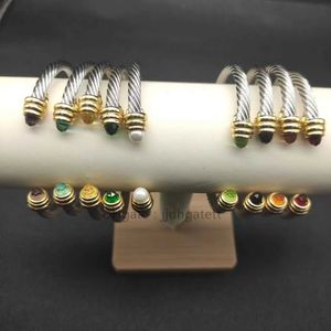 Bracelets sterling bracelet de luxe bijoux de créateur femme bracelet à breloques femmes câble bracelet ahee bijoutiers 925 argent classique avec incrustation d'améthyste et de diamant