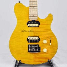 Sterling by MUSIC MAN AXIS AX FM Flame Maple Trans Gold ggf h Guitarra eléctrica