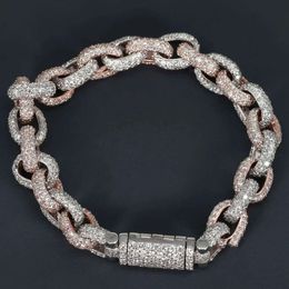 Sterling Sier Chain Hip Hop Jewelry VVS Moissanite Diamond Bracelet Verstelbare tennisbanden voor vrouwen