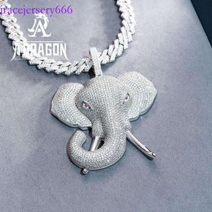 Sterling Sier Gold plaqué VVS MISSANITE Iced Out Pendant personnalisé 3d Carton Concept Pass Tester Diamond Hip Ho