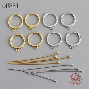 Boucles d'oreilles en argent sterling pour femmes Fashion Charm Simple Ear Qin Bijoux Accessoires Hoop Huggie