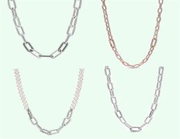 Sterling Silver Me Chain Necklace Hip Hop 925 Sieraden Origineel ontwerp DIY Sieraden Kerstcadeau Girl222L2581675