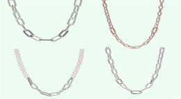 Sterling Silver Me Chain Necklace Hip Hop 925 Sieraden Origineel Design Diy Sieraden Kerstcadeau Girl222L9065918