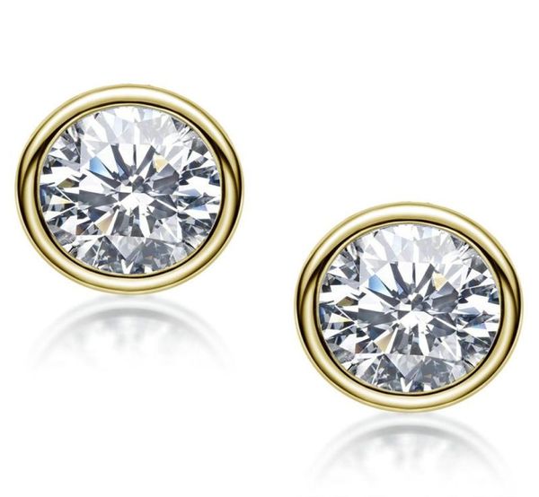 Plata esterlina S925 1 CT Par Moissanite Pendiente de diamante Pendientes de compromiso de boda Corte brillante DVVS1 Hip Hop Servicio personalizado6783516