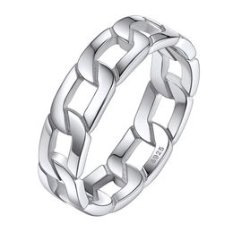 Argent sterling robuste noeud celtique/chaîne à maillons cubains pour femmes hommes Vintage éternité bague bijoux