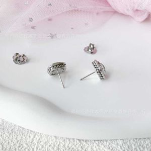 Sterling stud sterling sieraden ontwerper zilveren zirkoon diamanten oorbellen oorbel voor vrouwen luxe zilveren mode populaire bijoux 7 mm BL71