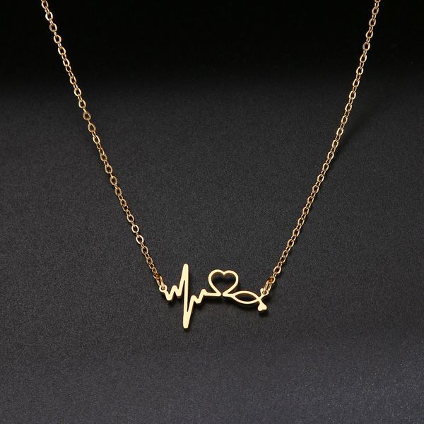 Stéthoscope battement de coeur meilleur collier femmes amour coeur en acier inoxydable pendentifs infirmière médicale médecin amant bijoux cadeaux