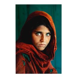 Steve McCurry Afghan Girl 1984 Pittura Poster Stampa Home Decor incorniciato o senza cornice Popaper Material9207238