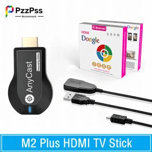 Bâton 1080p m2 plus hdmicompatble tv stick wifi affichage tv dongle récepteur anycast dlna share écran pour ios Android miracast aéré