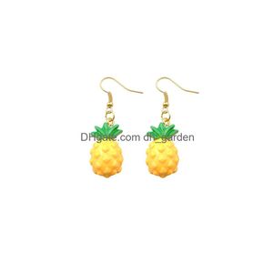 Bâton mignon ananas avocat boucle d'oreille pour les femmes résine tomates sur bâtons raisin cerise boucles d'oreilles enfants cadeaux bijoux faits à la main bricolage Smtyv