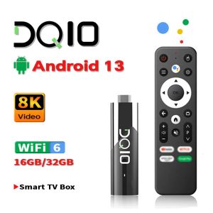 Stick DQ06 ATV MINI TV Stick Android12 Allwinner H618 Quad Core Cortex A53 Prise en charge de la vidéo 8k Video 4K WiFi6 Bt Voice Remote Smart TV Box 240221