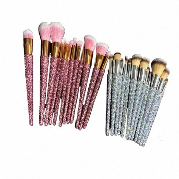 Stick Drill Pinceau de maquillage 12 pièces d'outils de beauté Set Stick Gem Kit de maquillage Perceuse complète Brosse à poudre libre Brosse de réparation 97xZ #