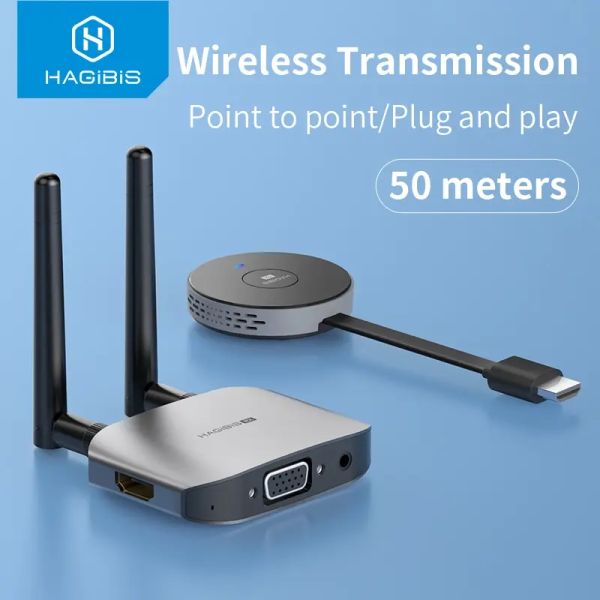 Stick Hagibis Wireless HDMI Video Transmetteur Receiver G6W Kits HDMI Extender Adapter TV dongle 1080p pour les ordinateurs portables de projecteur Monitor