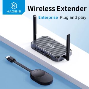 Stick Hagibis Wireless HDMICompatible zender en ontvanger Extender Kit Wireless Display Dongle voor tv -camera streaming projector