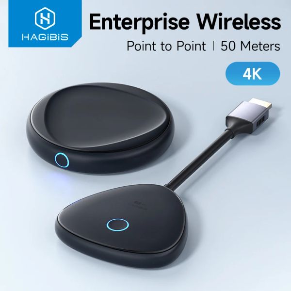 Stick Hagibis Wireless HDMICOMPATIBLE émetteur et récepteur Enterprise 4K Kit d'extension Adaptateur Adaptateur Dongle Casting Video Audio
