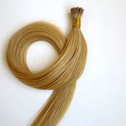 Extensions de cheveux brésiliens i-tip, cheveux naturels pré-collés, 50g, 50 brins, 18, 20, 22, 24 pouces, couleur #22, cheveux indiens lisses