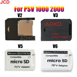 Stick JCD 1PCS pour PSVITA PSV 1000 2000 GAME SD SLOT SLOT ADAPTER VERSION V2 V3 V5 V6 SD2VITA POUR PS VITA Memory TF Card Slot