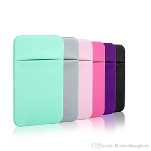 Porte-cartes à coller sur le portefeuille Porte-cartes auto-adhésif extensible pour téléphone portable Pochette pour téléphone portable pour iPhone Samsung Android et tous les smartphones