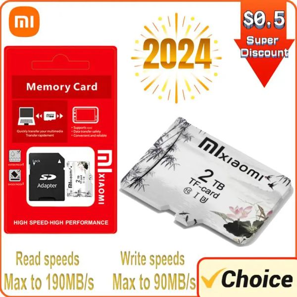 Stick Original Xiaomi Classe 10 Carte mémoire A1 256 Go 128 Go 64 Go V30 U3 32 Go V10 U1 Micro TF SD Carte 512 Go 1TB 2TB pour la caméra PC