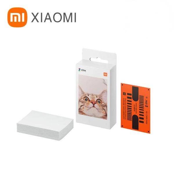 Stick Original Xiaomi Zink Pocket Imprimante Paper Selfadhesive Photo Imprimer 20/50 Feuilles xiaomi 3inch Mini Printer Papiers