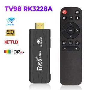 Stick TV Stick TV98 Android Big TV HDR Set Top Top OS 4K WiFi 6 2.4 / 5.8G Android 7.1 Sticks Smart Android TV Box Stick Portable Media Player