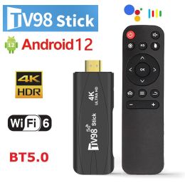 Stick TV98 MINI TV Stick Android 12 Support 8K Video 4K WiFi 6 3D TV Box 2.4G5G Body Feed Game Set Top Box 2 Go 16 Go