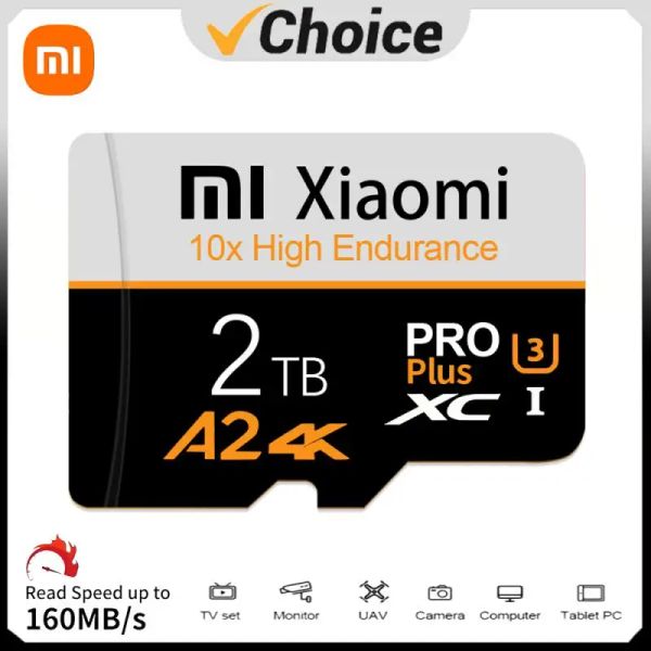 Stick Xiaomi Micro TF Memoria de la tarjeta SD Clase 10 Alta velocidad 1TB 4K Ultrahd Video A2 Tarjeta Flash Tarjeta SD para teléfonos con cámara Drone PC