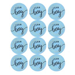 Sticker Creative Boy Decoration Team of Girl Stem Stickers voor geslacht onthullen Party Baby Shower Supplies 120pcs S F