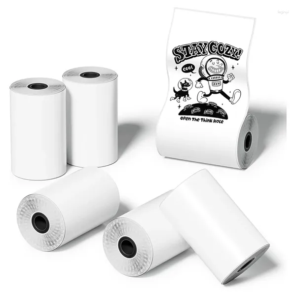 Papier autocollant thermique auto-adhésif 30X57Mm pour imprimante de poche, noir sur blanc