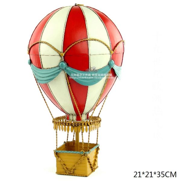 Autocollants 19ème siècle européen rétro fer ballon à air chaud accessoires charme coloré ballons de dinde décoration de la maison artisanat cadeau d'anniversaire