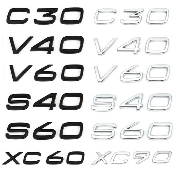 Autocollants 3D AWD T3 T5 T6 T8 LOGO EMBRAND BADGE Decal Car Autocollant pour Volvo C30 V40 V60 S40 S60 XC60 XC90 XC40 S80 S90 S80L S60L STYYAGE26