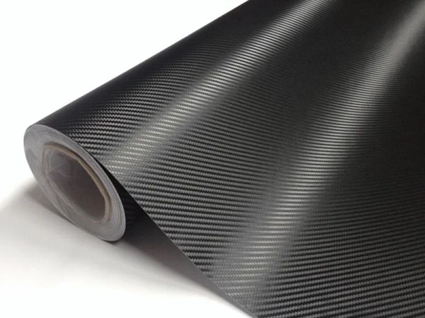 Autocollants 3D Black Carbon Fibre Vinyle Wrap wrap wapping Film Film Film With Air Drain Taille 1,52x30m / Roll 5x98ft
