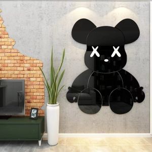 Stickers 5 kleuren acryl 3D muursticker beer wanddecoratie kinderkamer tv bank achtergrond woondecoratie DIY wallpapers