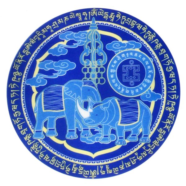 Autocollants 5 pièces Blue Elephant Rhino Sticker Feng Shui Anti Burgaryviolence Window Sticker