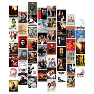 Autocollants 50 pièces film classique Pulp Fiction/Kill Bill carte postale ensemble de collage de photos Kit de collage mural affiches esthétiques exquises décor de chambre à coucher