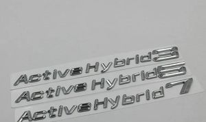 Stickers 5 stcs/veel originele actieve hybride hybride 3/5/7 afzonderlijke dunne metalen zink legering auto styling refitting embleem badge 3D sticker staartstation voor b