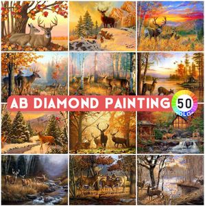 Autocollants Ab forets diamant peinture broderie Animal 5d cerf croix Kits automne nouveauté décor pour la maison Stickers muraux