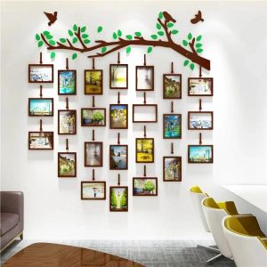 Autocollants en acrylique photo cadre mural autocollant 3d diy familiale photo stickers muraux home hôtel bureau salon salon art décoration murale