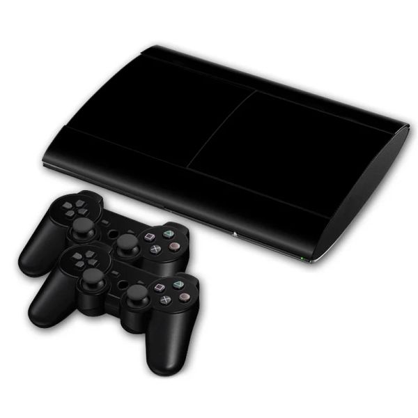 Autocollants Kit de peau de plaque frontale en vinyle de couleur noire pour console d'autocollant de peau super mince PS3 par System Skins Game Accessories # 145