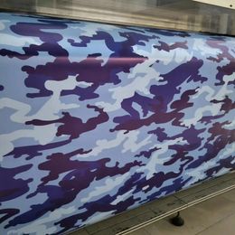 Autocollants Bleu ubran Camouflage Vinyle Wrap pour camion voiture Wrap couvrant revêtement air bulle libre auto-adhésif peau feuille 1.52x30m 5x98ft